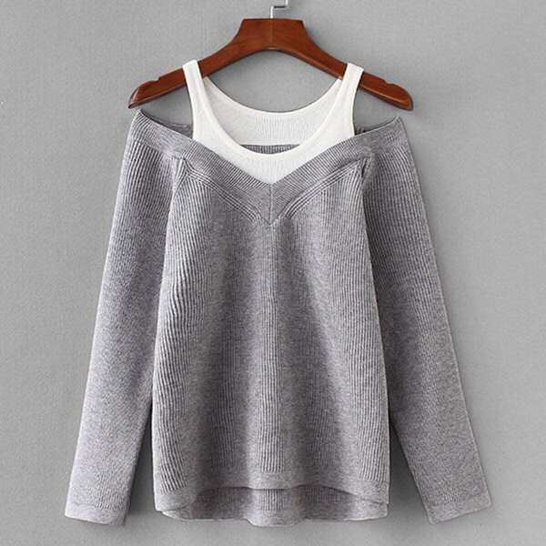 

Plus 2 In 1 Solid Sweater
