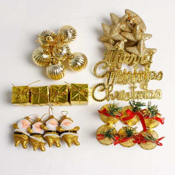

Christmas Santa Claus decoration 28pcs, Gold