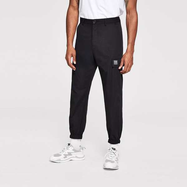 

Men Zip Fly Pocket Solid Pants