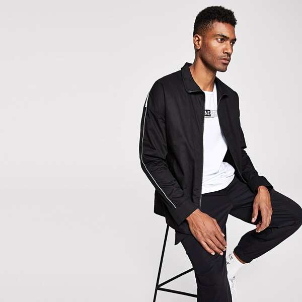 

Men Zip Front Collar Jacket
