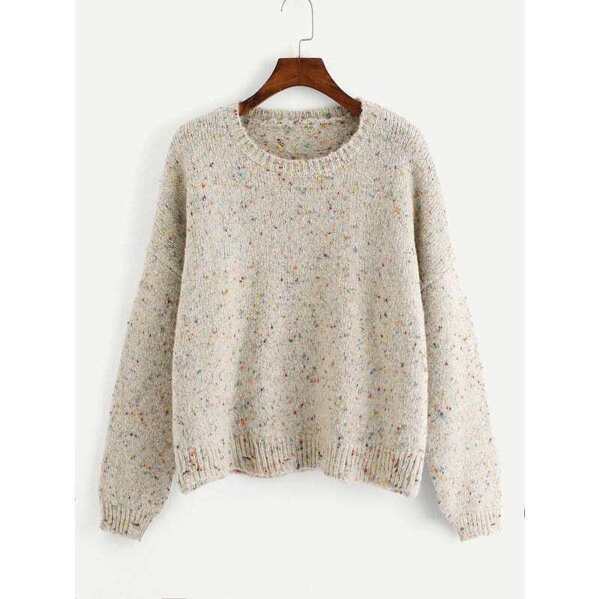 

Plus Drop Shoulder Round Neck Sweater