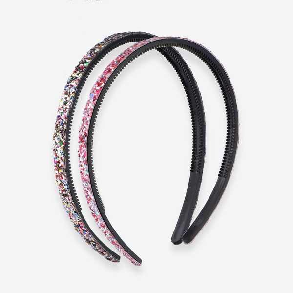 

Girls Glitter Headband 2pcs, Multicolor