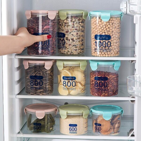 

Банки Для Хранения С Крышками 600ML & 800ML & 1000ML, Многоцветный