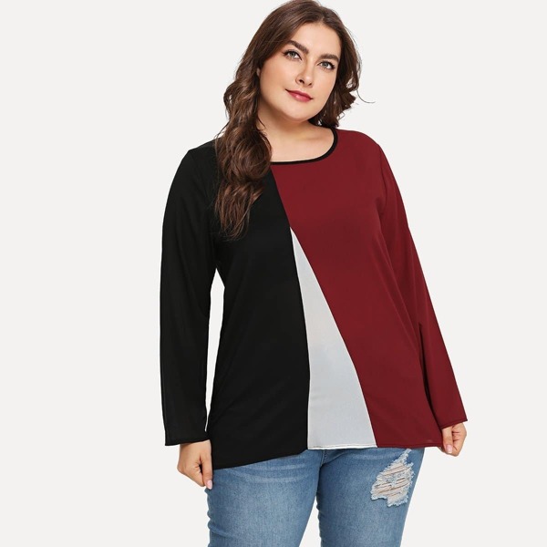 

Plus Color-block Tee