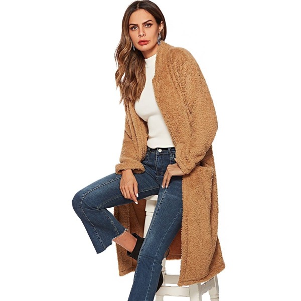 

Solid Long Teddy Coat