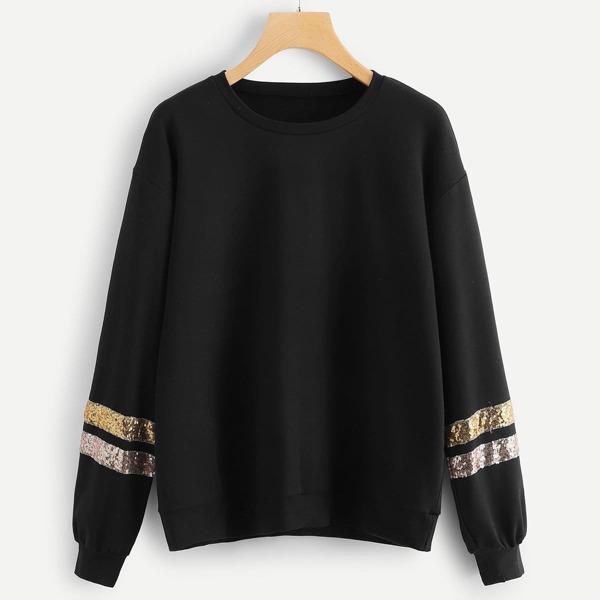 

Contrast Sequin Sweatshirt
