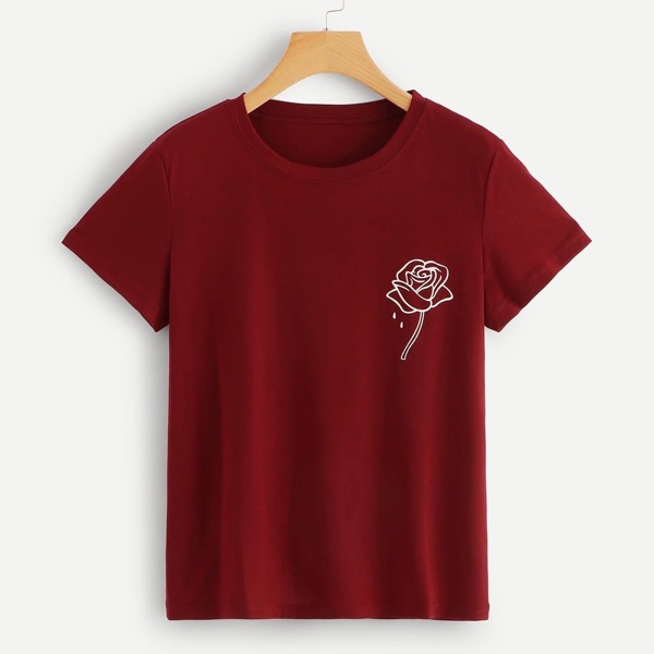 

Outline Rose Print Tee