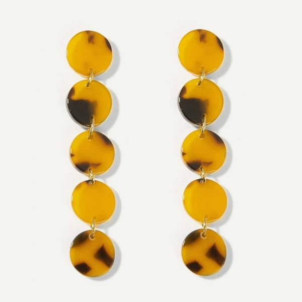 

Leopard Pattern Round Drop Earrings 1pair, Multicolor