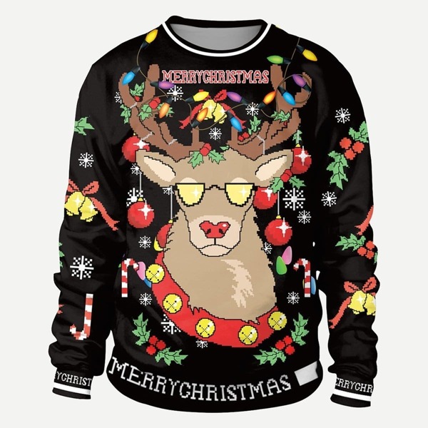 

Christmas Animal Print Sweatshirt, Multicolor