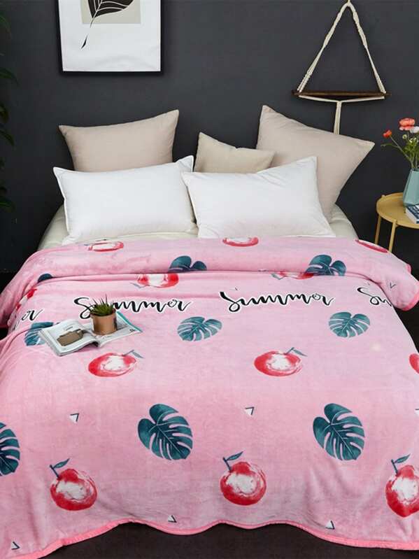 

Одеяло с принтом листа 1шт., null