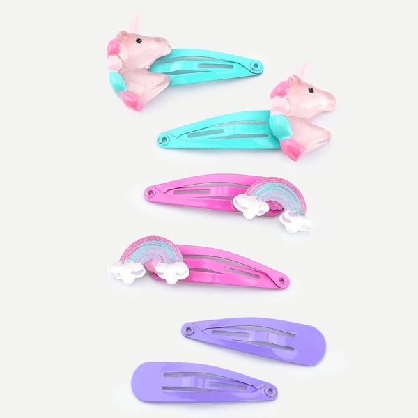 

Girls Cartoon Snap Hair Pin 3pairs, Multicolor