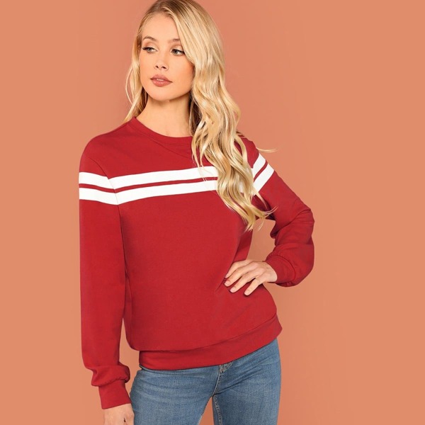 

Varsity Striped Pullover