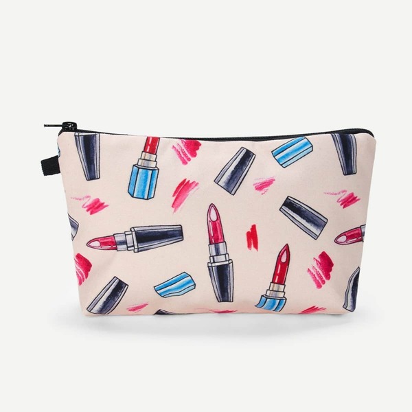 

Lipstick Pattern Makeup Bag