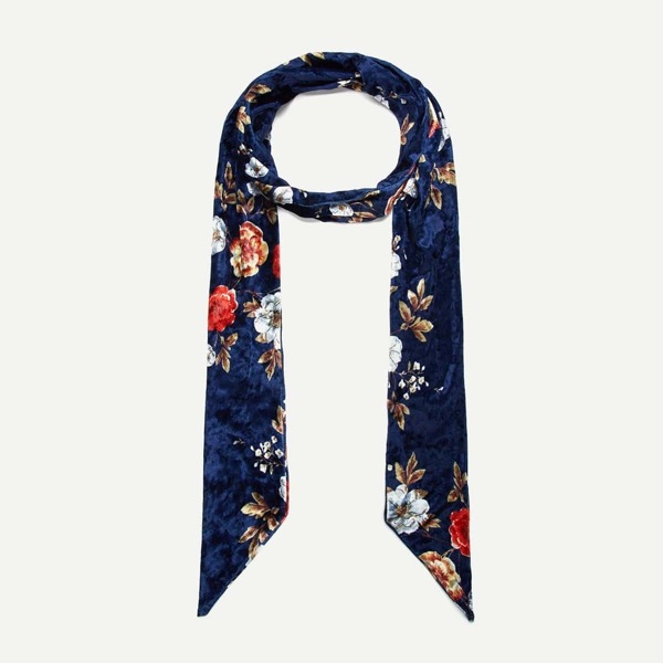 

Floral Skinny Scarf, Multicolor