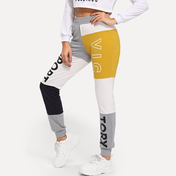 

Cut and Sew Print Sweatpants