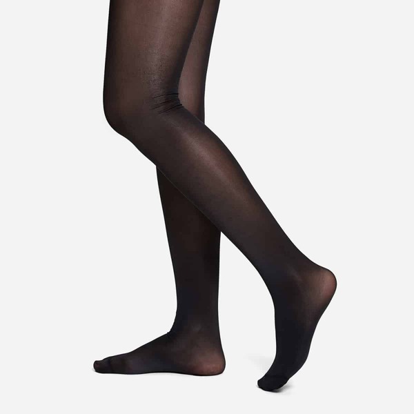 

1pair 80D Sheer Plain Tight, Black