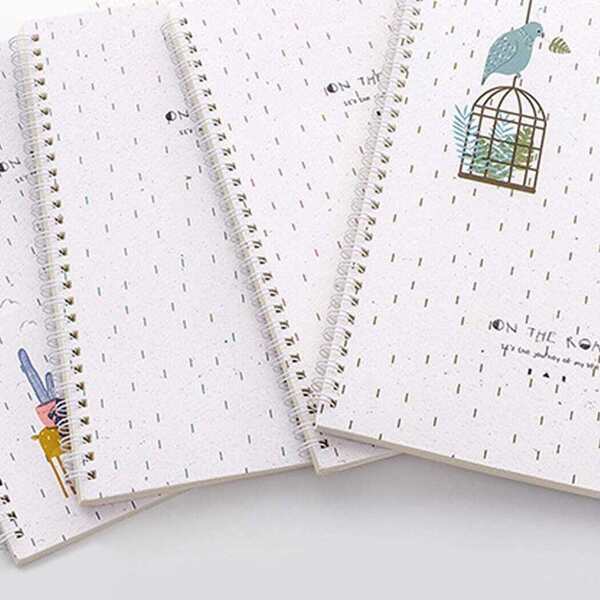 

Random Cartoon Cover Spiral Notebook 120sheets