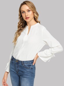 oficina spanish blusas volante liso blanco oficina spanish shein sheinside oficina spanish blusas volante liso blanco oficina spanish shein sheinside