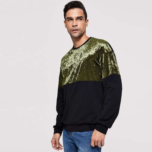 

Men Color Block Pullover