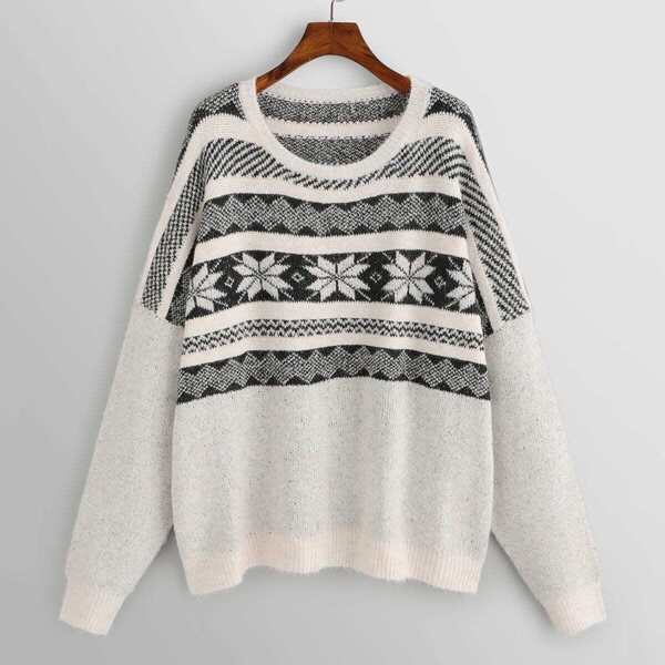 

Plus Christmas Drop Shoulder Jumper