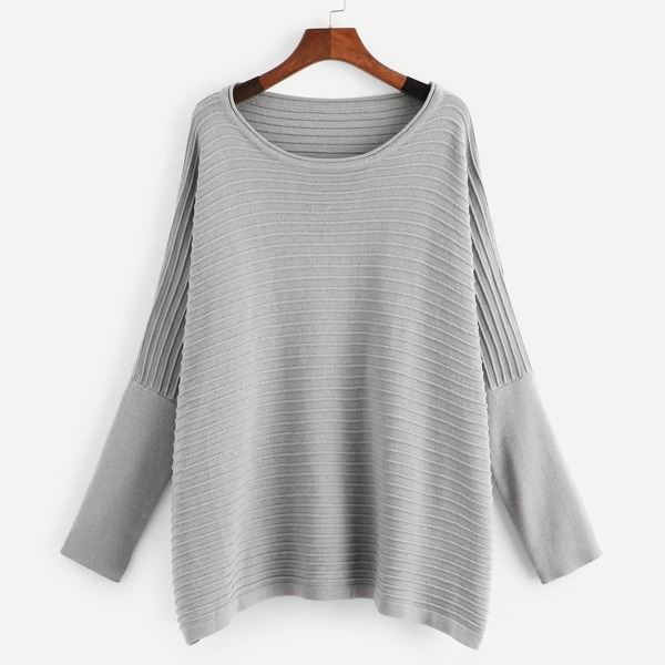 

Plus Drop Shoulder Solid Sweater