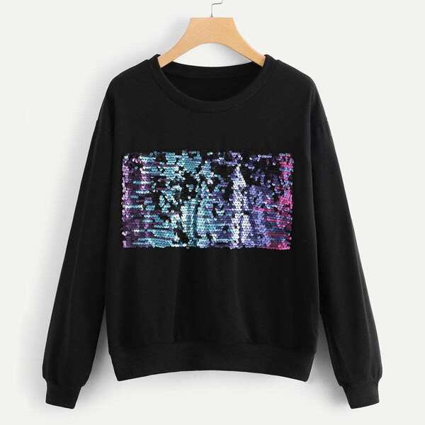 

Contrast Sequin Sweatshirt