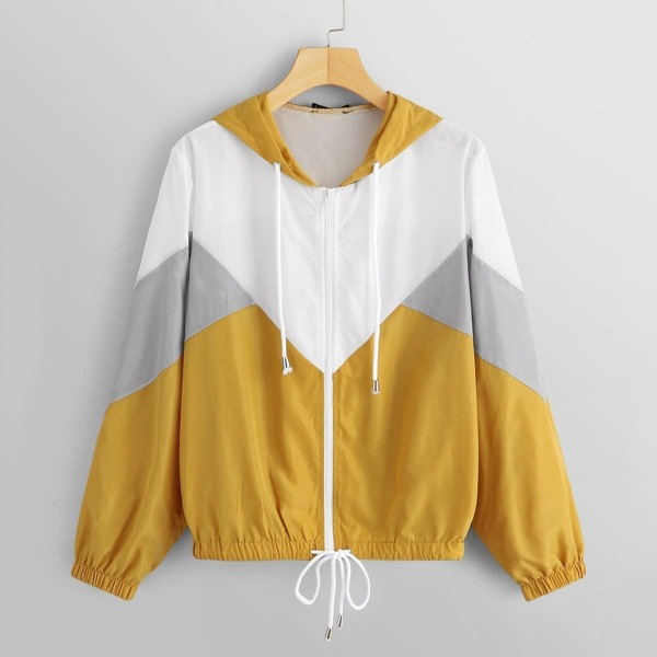 

Color Block Hooded Jacket