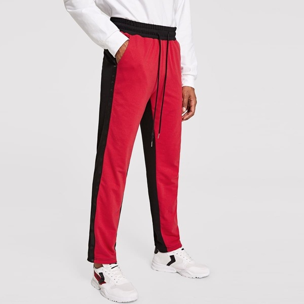 

Men Elastic Waist Drawstring Pants