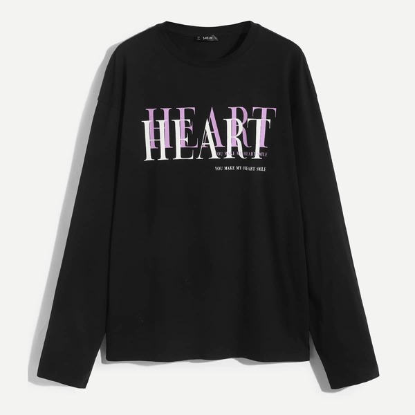 

Men Letter Print Tunic Tee