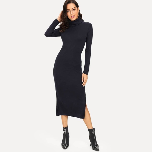 

Split Side Solid Dress