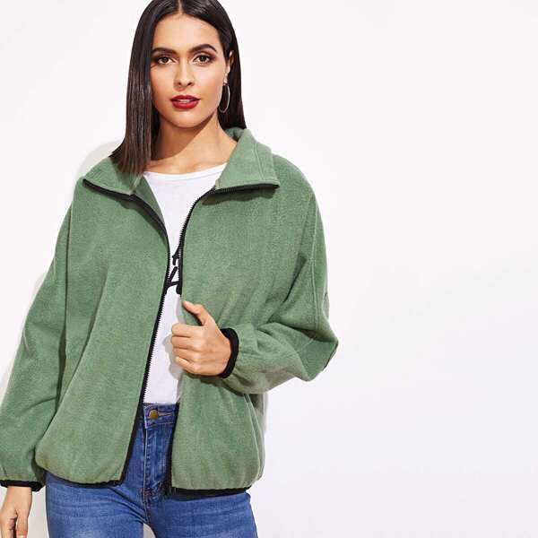 

Zip Up Teddy Jacket