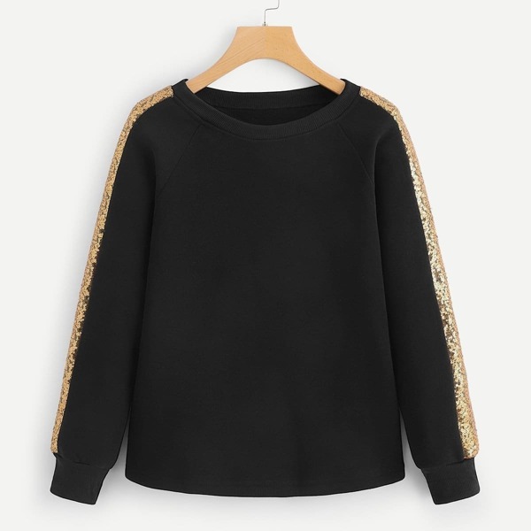 

Contrast Sequin Sweatshirt