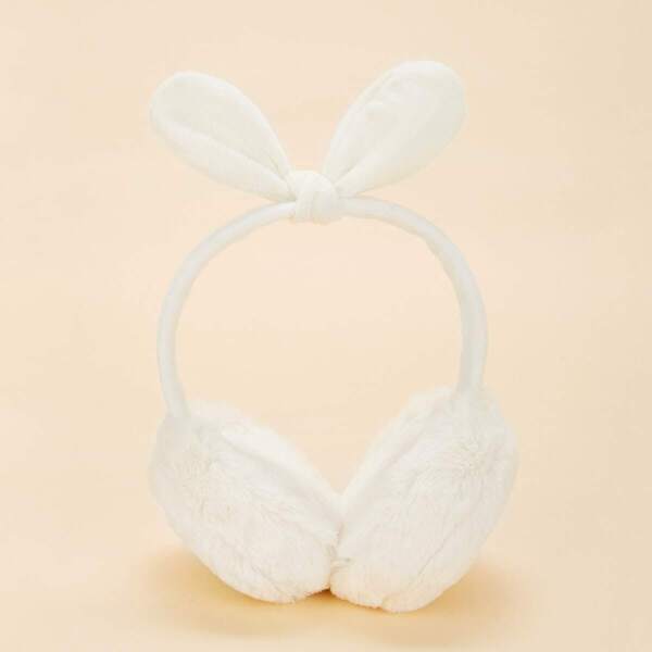 

Girls Ear Decorated Faux Fur Earmuff