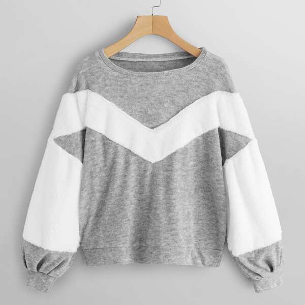 

Contrast Panel Drop Shoulder Jumper