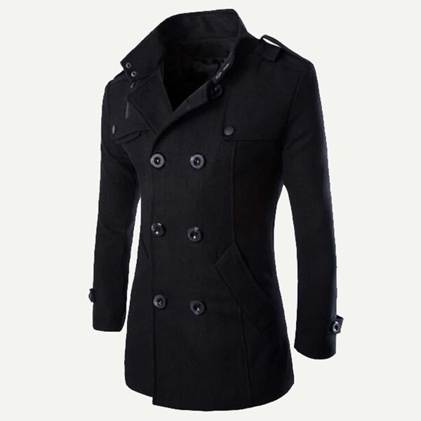 

Men Double Breasted Pea Coat