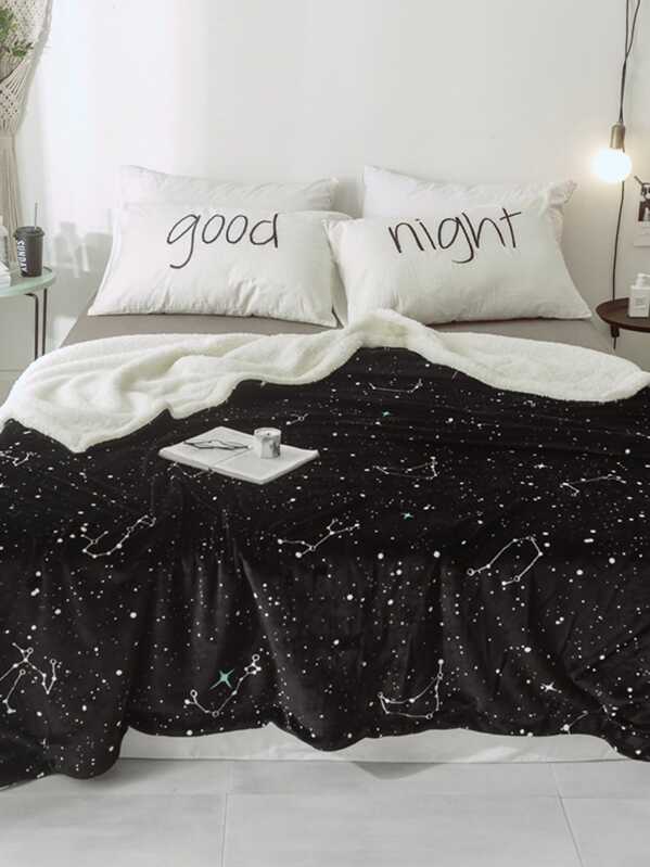 starry sky print blanket