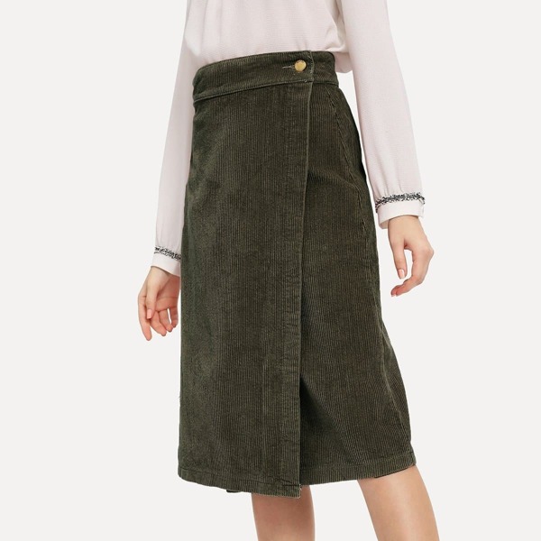 

Corduroy Wrap Skirt