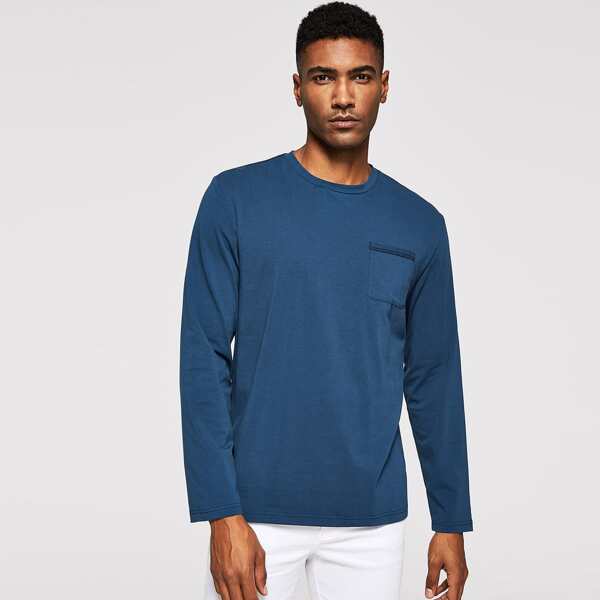 

Men Pocket Patched Solid Tee
