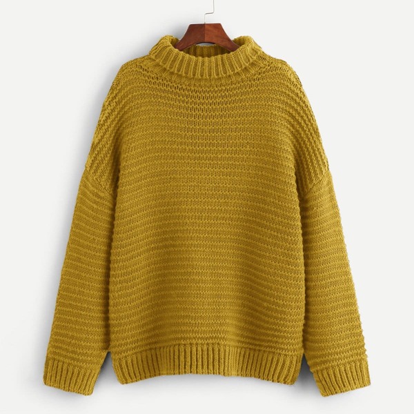 

Plus Turtleneck Drop Shoulder Sweater