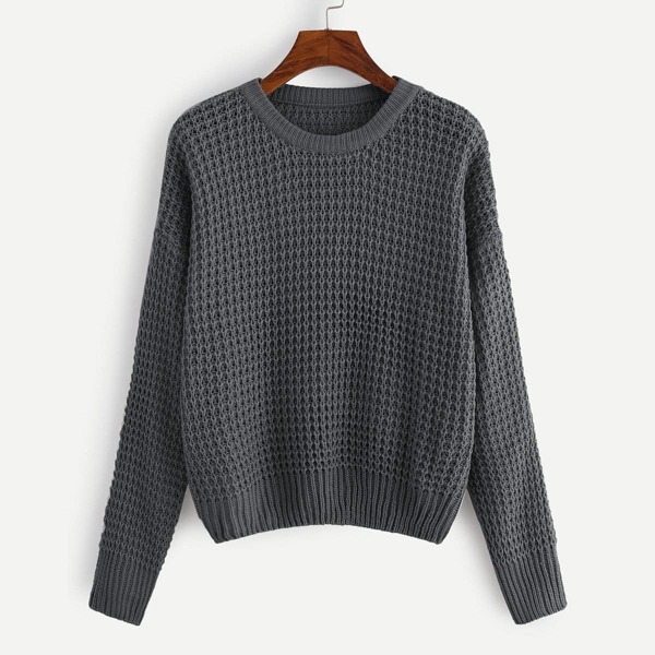 

Plus Drop Shoulder Solid Jumper