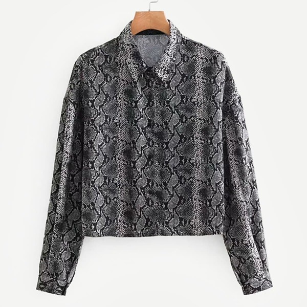 

Snakeskin Print Blouse