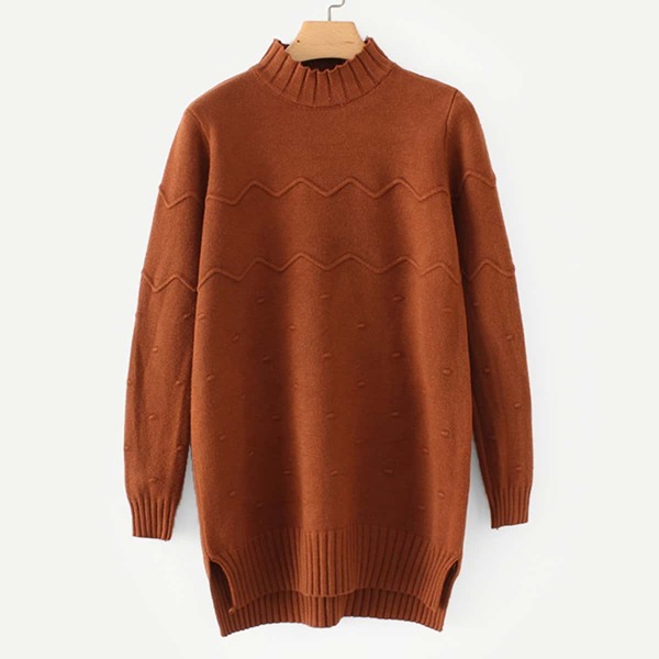 

Slit Hem Solid Jumper