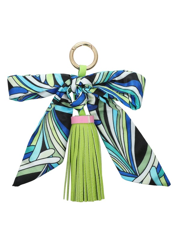 

Брелок для ключей с бахромой и цветочным бантом, null