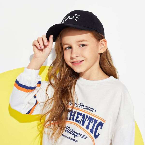 

Boys Embroidery Baseball Cap, Black