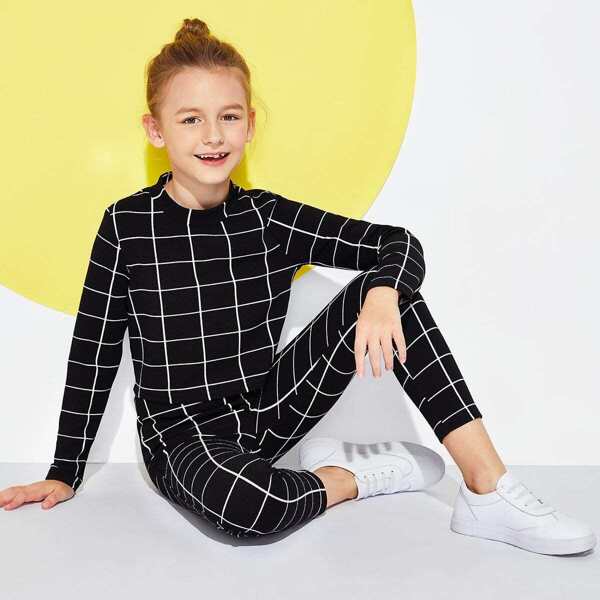 

Girls Grid Top & Pants Set