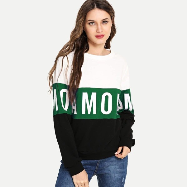 

Cut and Sew Letter Sweatshirt