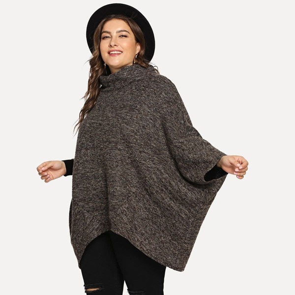 

Plus Batwing Sleeve High Neck Jumper