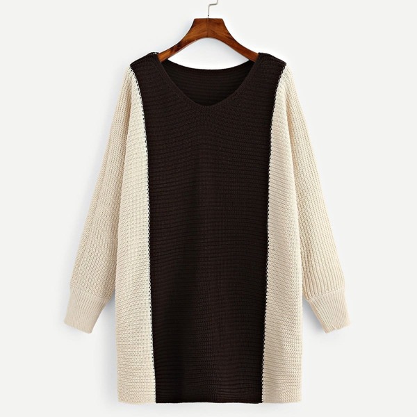 

Plus Two Tone Longline Sweater