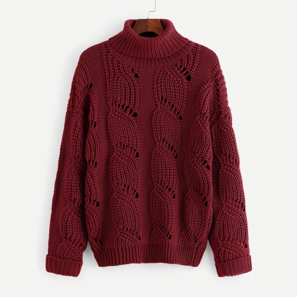 

Plus Cuffed Sleeve Eyelet Jumper