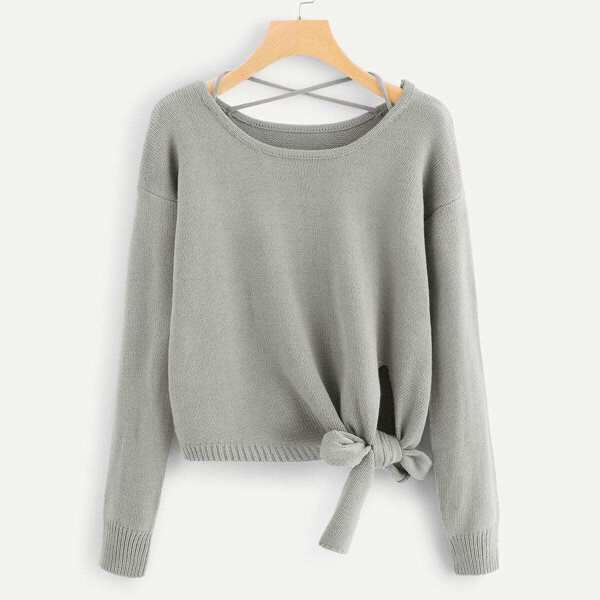 

Knot Side Criss Cross Back Jumper